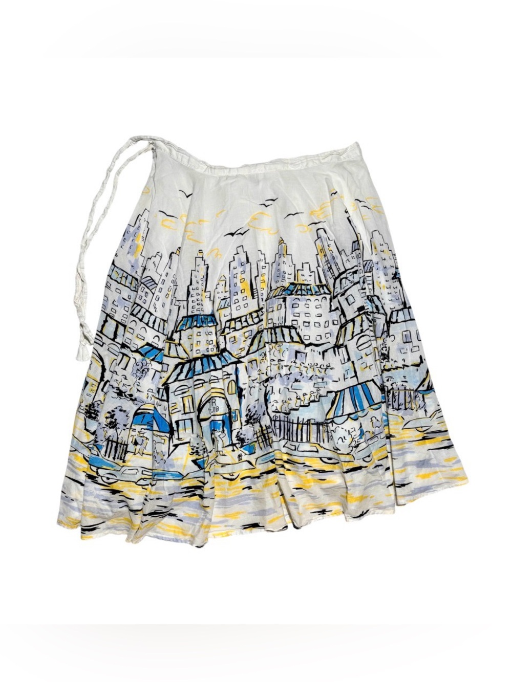 Outfit JPR 1950’s style skirt Paris cityscape print & sequin, below the knees - Picture 3 of 7
